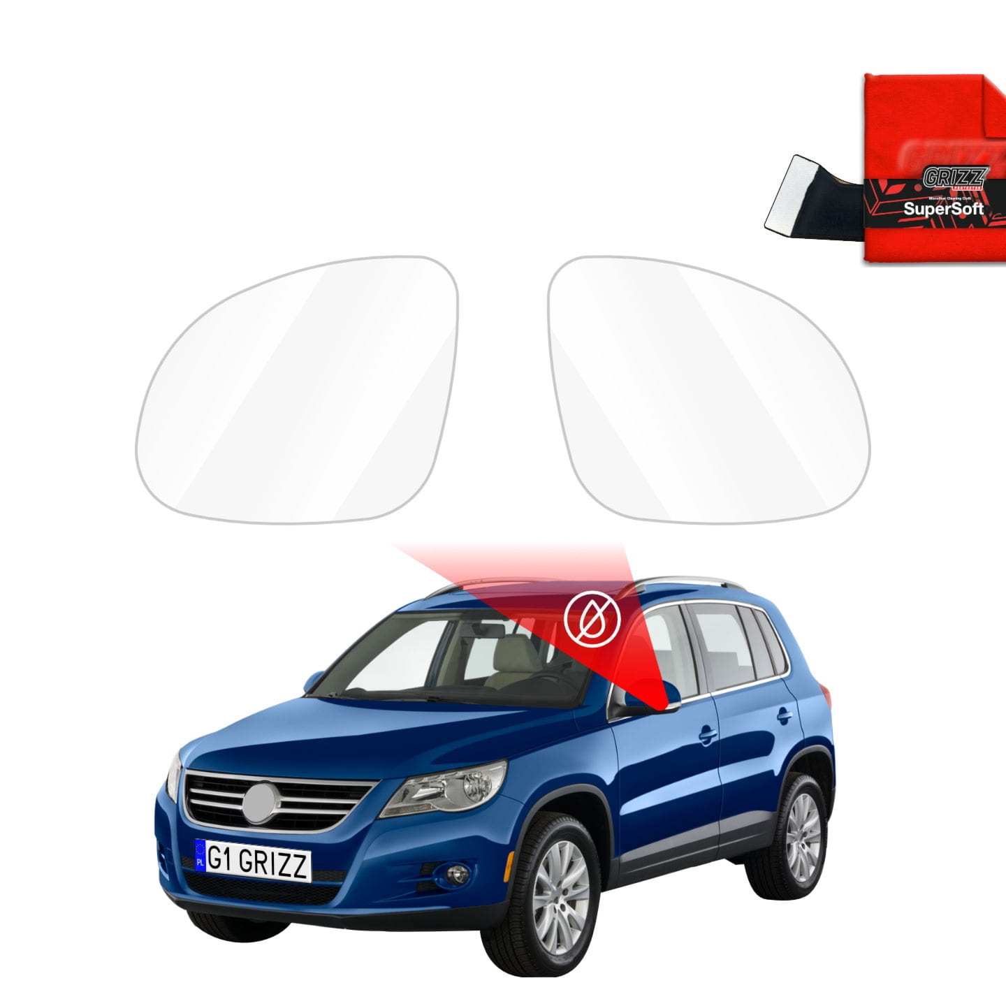 Folia przeciwdeszczowa Grizz Protector na lusterka do Volkswagen Tiguan (2007-2011)