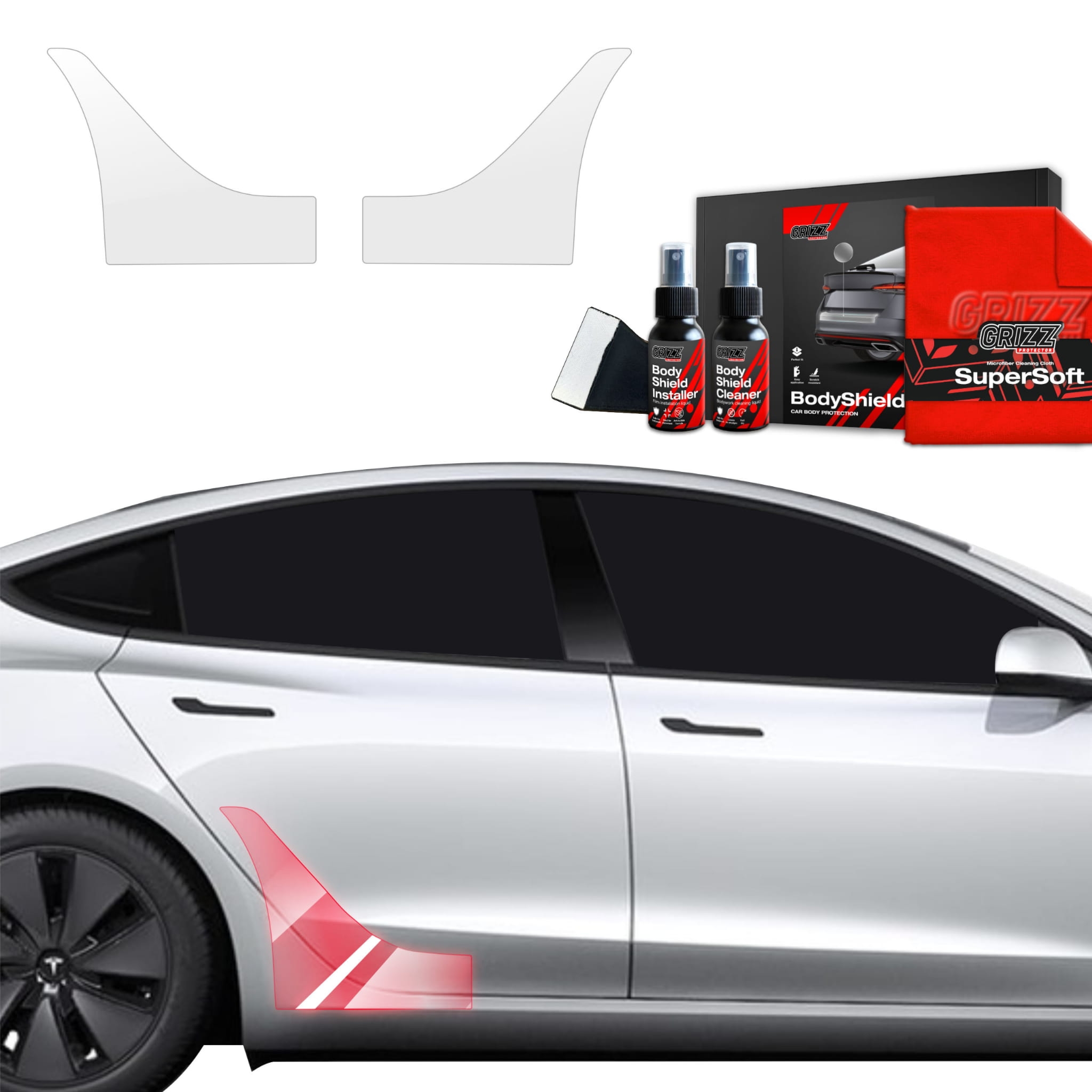 2w1 Folia ochronna na nadkola Grizz Protector do Tesla Model 3 (2021-2025)