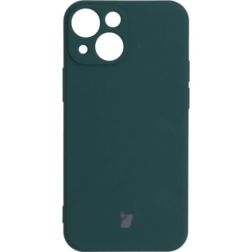 Image of etui bizon case silicone iphone 13 mini, ciemnozielone