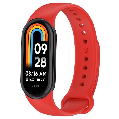 Image of Pasek Bizon Strap Watch Dots do Xiaomi Mi Smart Band 8, czerwony