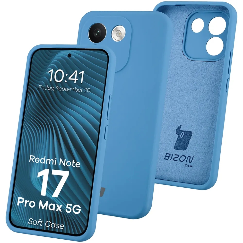 Silikonowe etui Bizon Soft Case do Xiaomi Redmi Note 17 Pro Max 5G, niebieskie