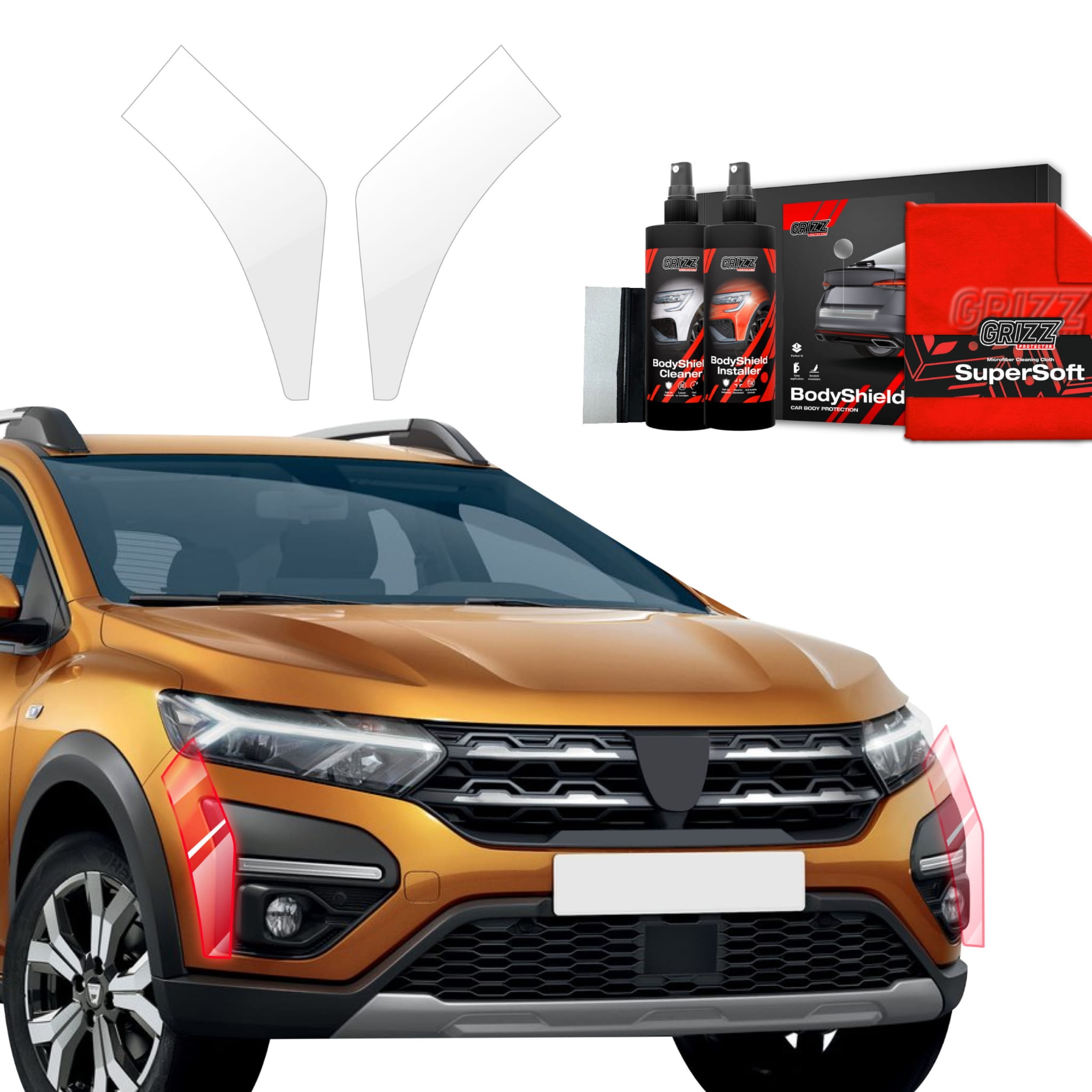2w1 Folia ochronna Grizz Protector na zderzak do Dacia Sandero (2020-2026)