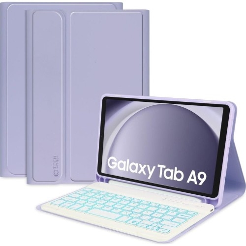 Image of Etui Tech-Protect SC Pen + Keyboard do Galaxy Tab A9, fioletowe