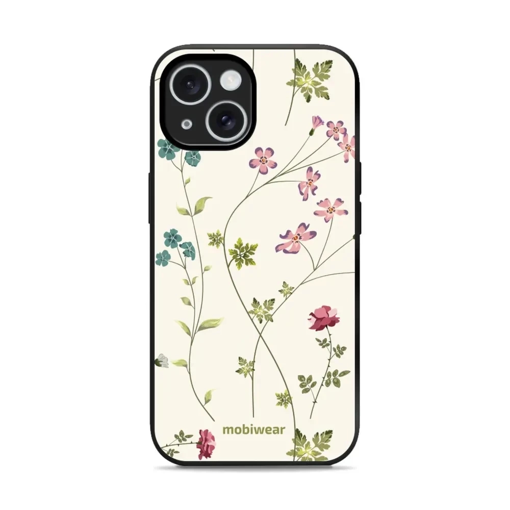 Etui ochronne do iPhone 15, Mobiwear Glossy Case, sielski kwiat