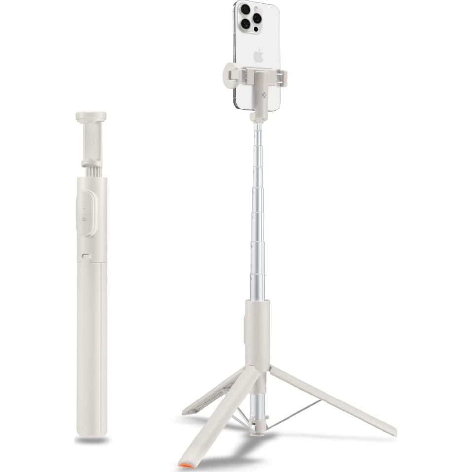Image of Uchwyt, kijek, statyw Spigen S541W Bluetooth Selfie Stick Tripod, beżowy