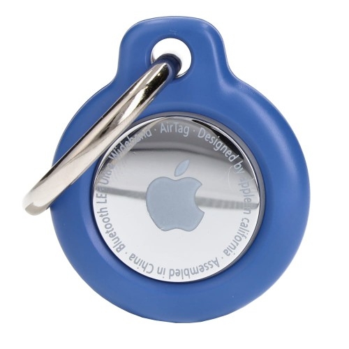 Image of Etui Bizon Case Locator Keychain do Apple AirTag, niebieskie