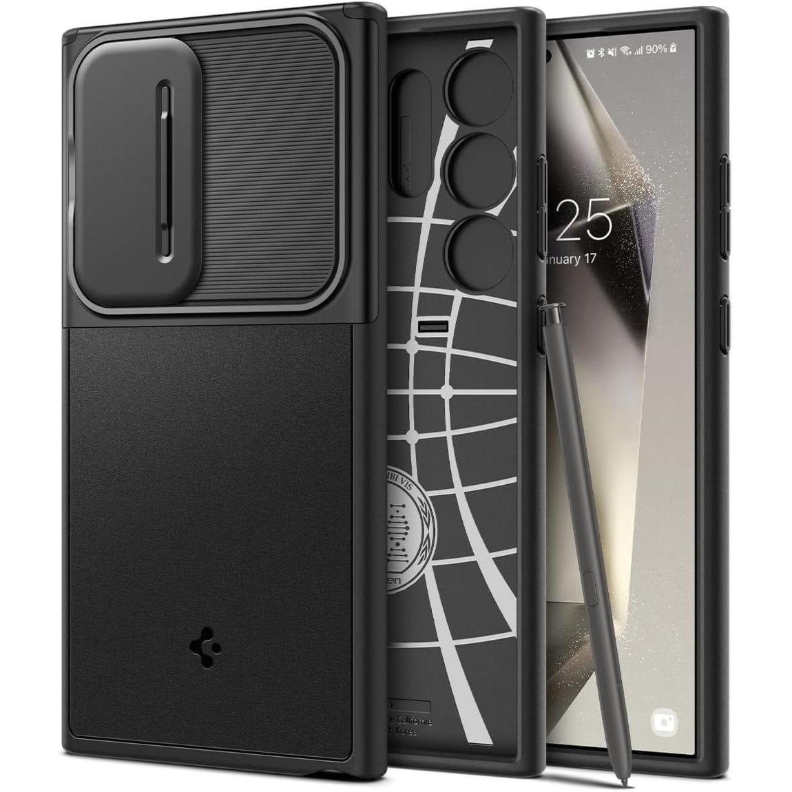 Etui Spigen Optik Armor do Galaxy S24 Ultra, czarne
