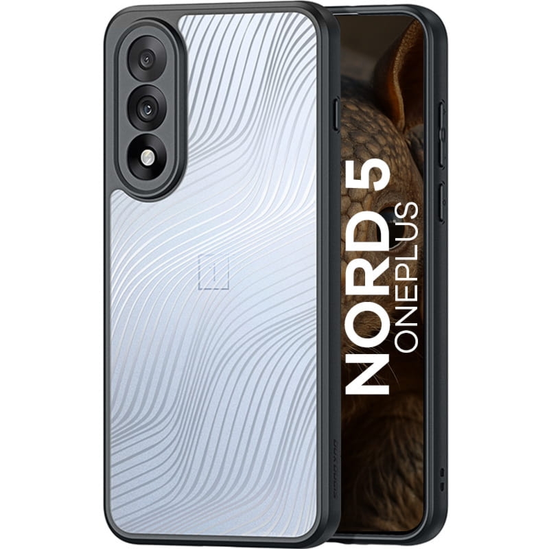 Etui Dux Ducis AIMO do OnePlus Nord 5, przezroczyste z czarną ramką