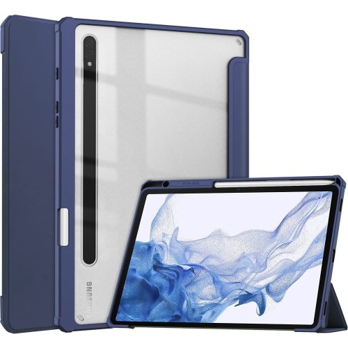 Image of Etui Bizon Case Tab Clear Matt do Galaxy Tab S8 / S7, granatowe