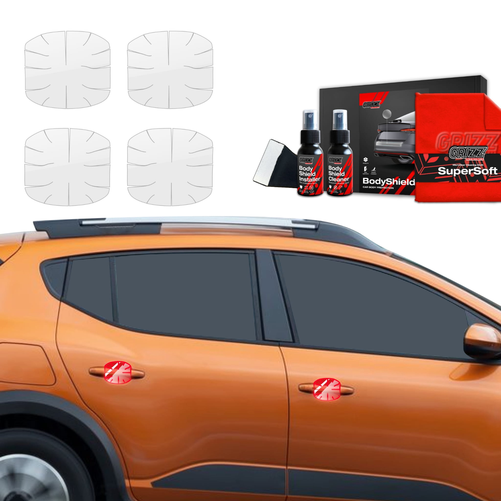 4w1 Folia ochronna Grizz Protector pod klamki do Dacia Sandero (2020-2026)