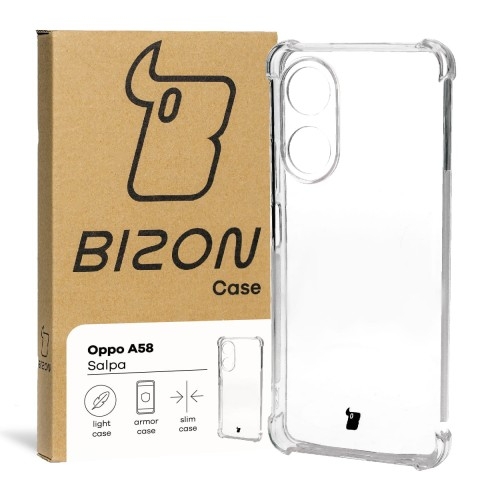Image of Elastyczne etui Bizon Case Salpa do Oppo A58 4G, przezroczyste