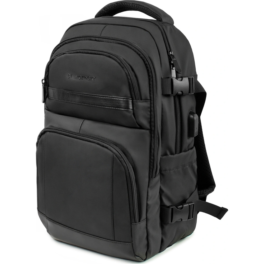 OUTLET: Plecak podróżny z miejscem na laptopa, 20L 40x20x25 cm, Wozinsky WPW-20L, czarny