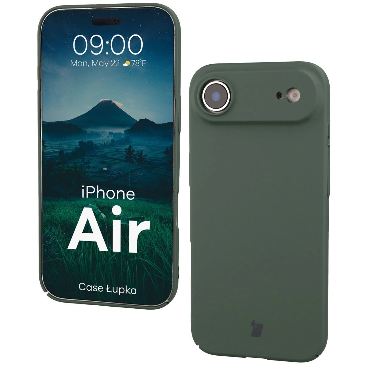 Etui Bizon Case Łupka do iPhone Air, zielone