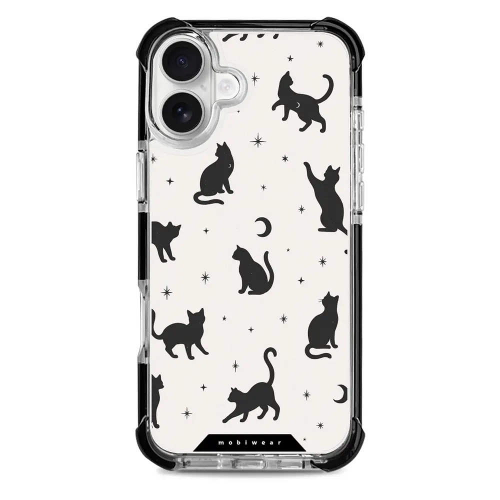Etui ochronne do iPhone 16 Plus do MagSafe, Mobiwear Elite Bumper, kocia noc