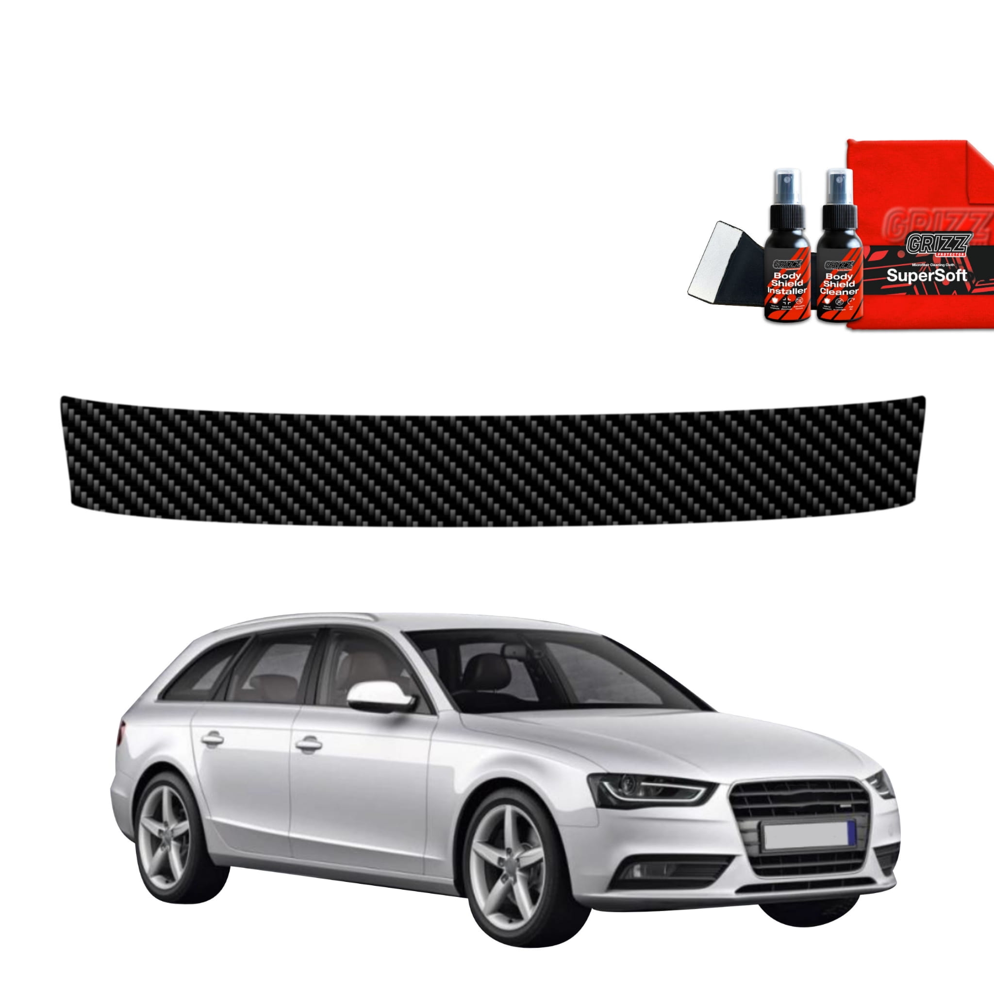 Folia karbonowa Grizz Protector na próg bagażnika do Audi A4 B8 Avant Facelifting (2011-2015)