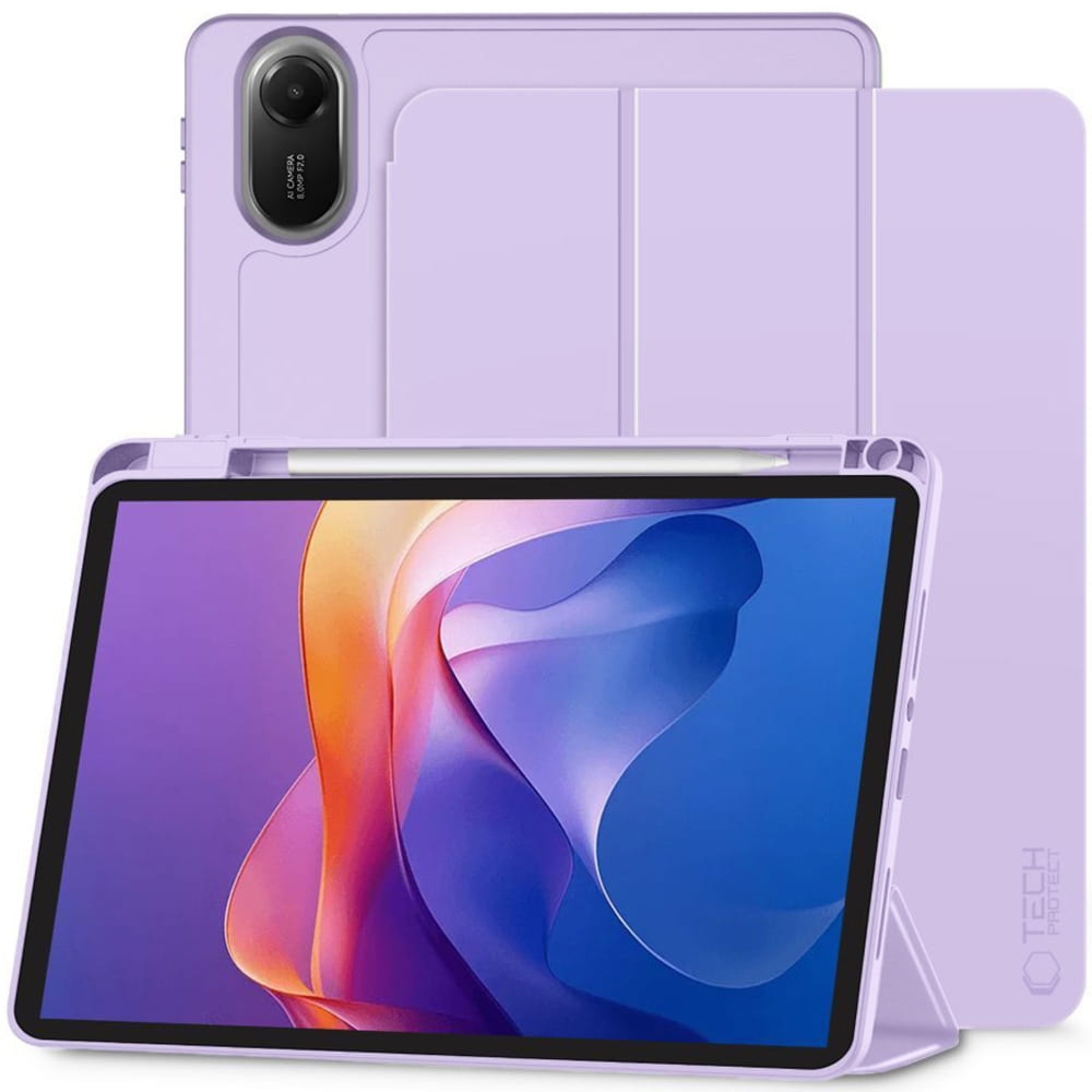 OUTLET: Etui z klapką Tech-Protect SC Pen do Xiaomi Redmi Pad 2, fioletowe