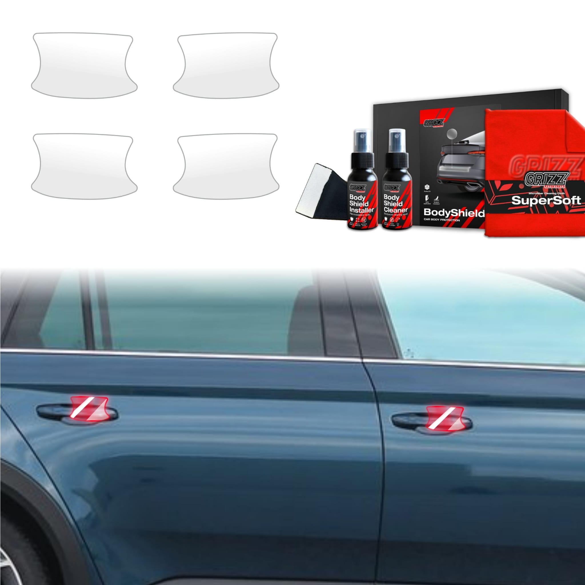 4w1 Folia ochronna pod klamki Grizz Protector do Skoda Superb 3 Combi (2015-2019)
