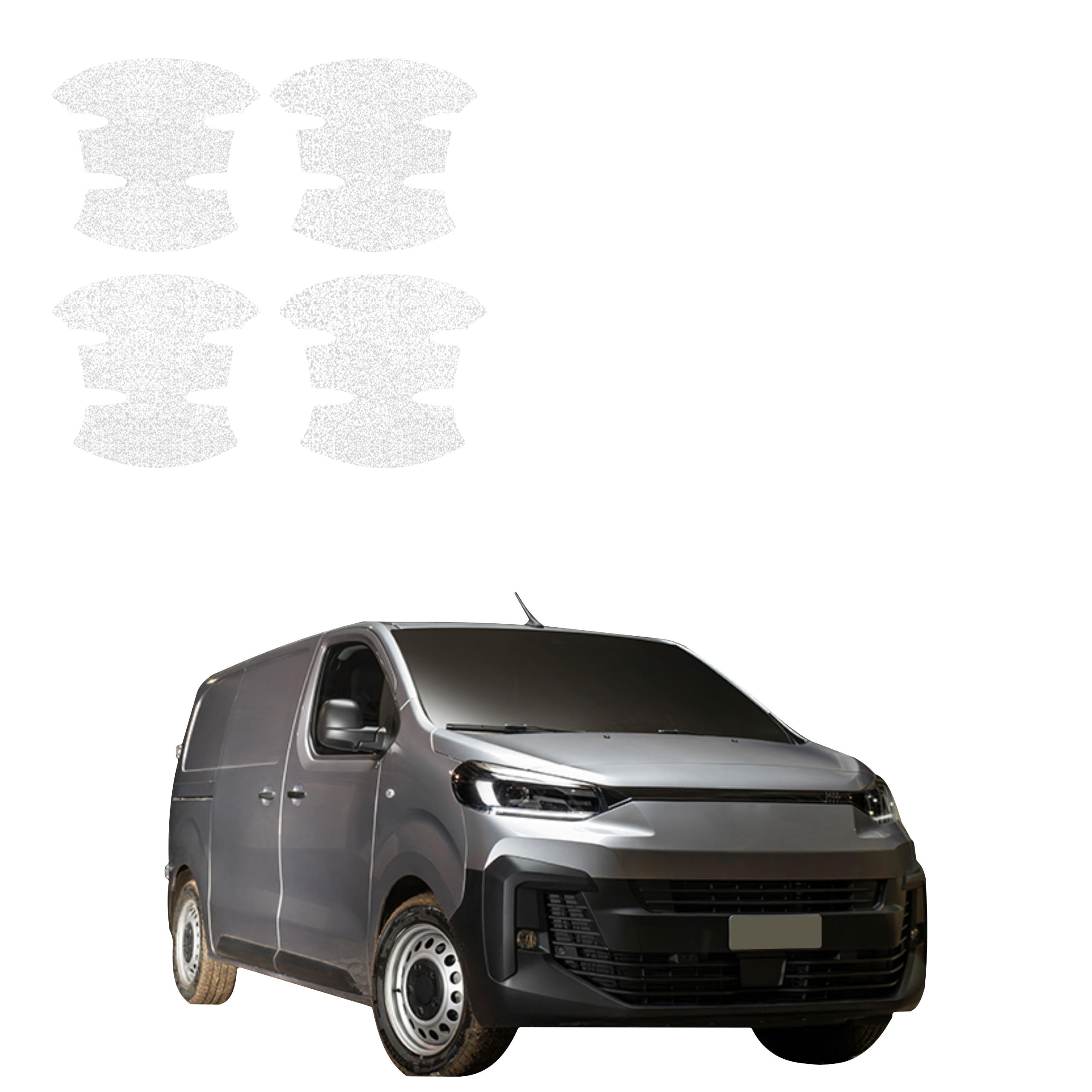 4w1 Biała powłoka techniczna Grizz Protector pod klamki Fiat Scudo (2024-2026)