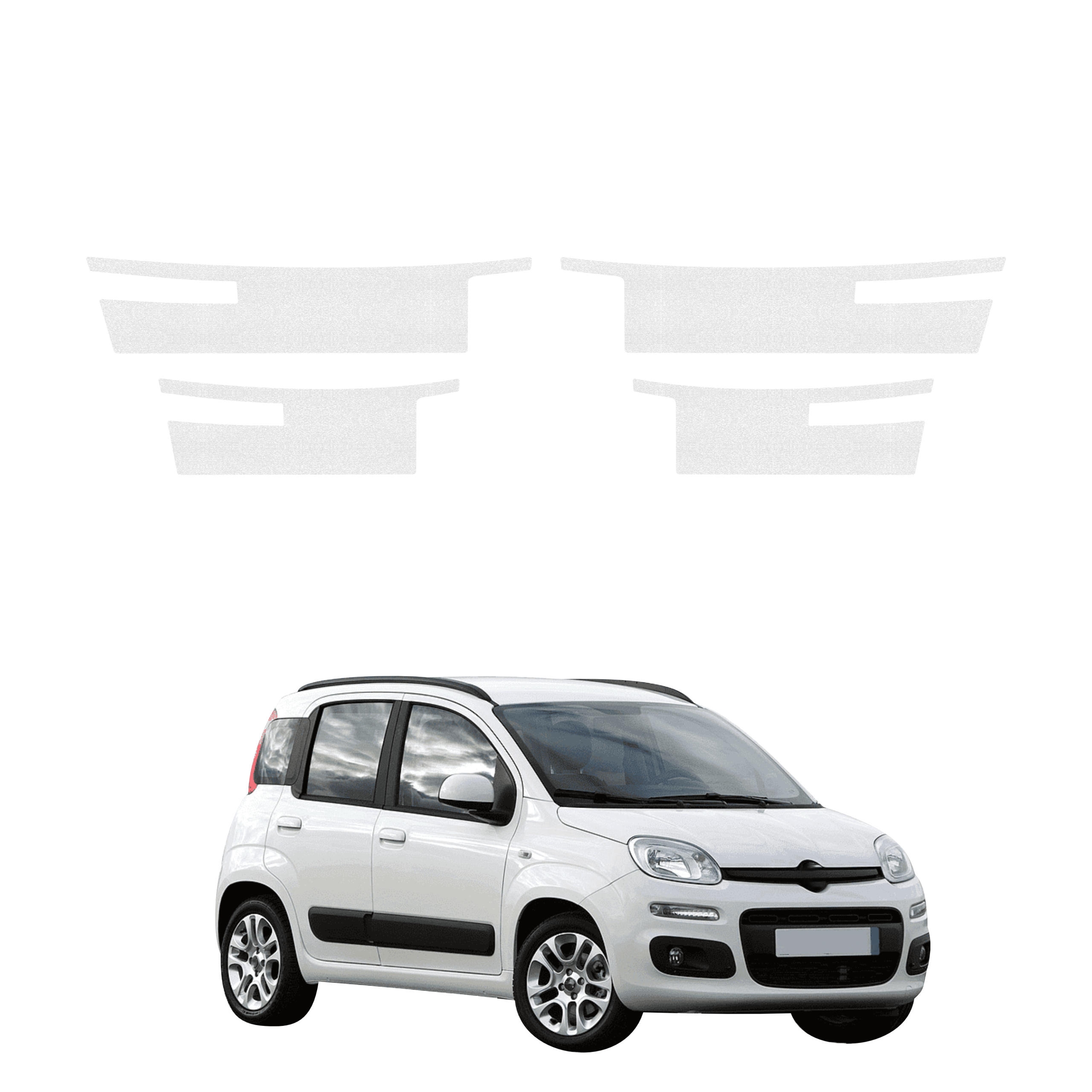 4w1 Bezbarwna powłoka techniczna Grizz Protector na progi Fiat Panda 3 Hatchback 5D (2011-2016)