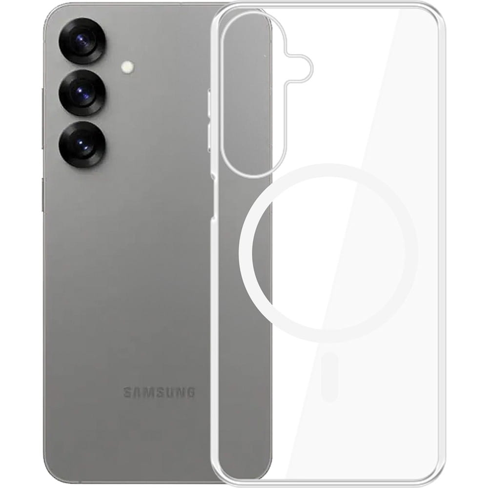 OUTLET: Etui 3mk Clear MagCase do MagSafe, do Galaxy S25 Plus, przezroczysto-białe