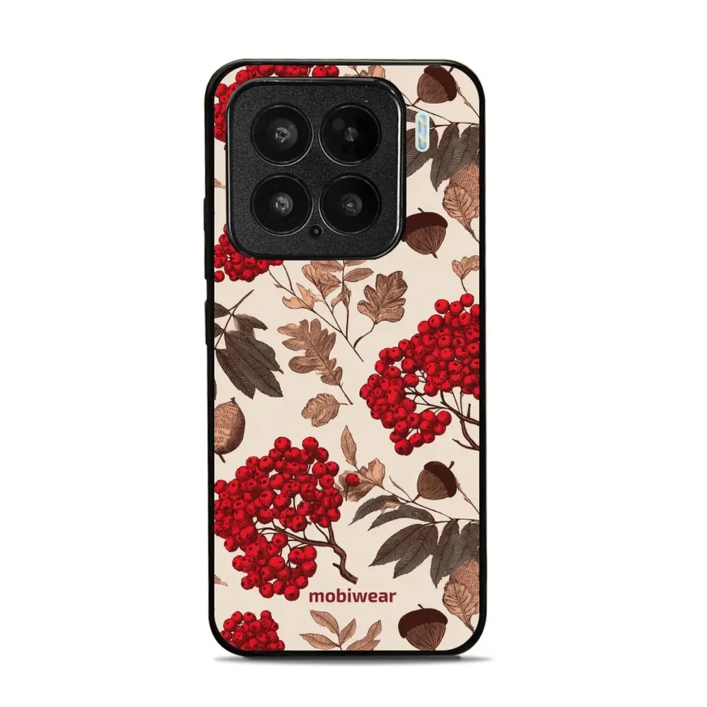 Etui ochronne do Xiaomi 15, Mobiwear Glossy Case, jarzębina na ecru