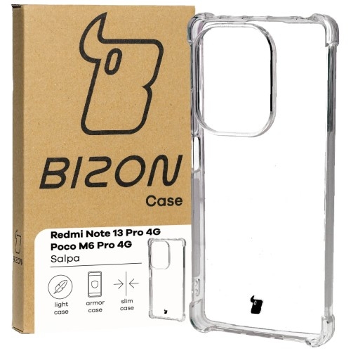 Image of Elastyczne etui Bizon Case Salpa do Xiaomi Pocophone M6 Pro 4G / Xiaomi Redmi Note 13 Pro 4G, przezroczyste