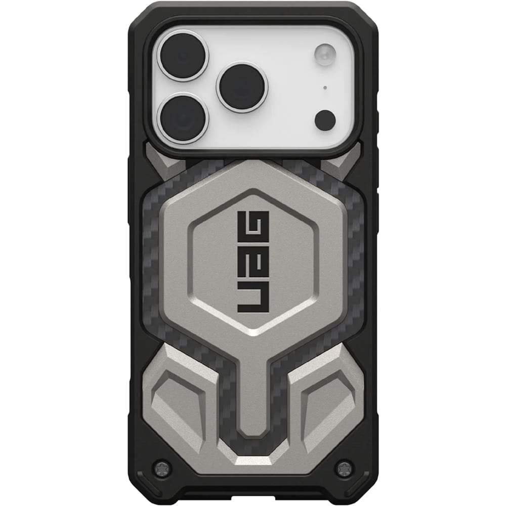 Etui pancerne UAG Monarch Pro Mag do MagSafe do iPhone 18 Pro / 17 Pro, jasnoszare z czarnym