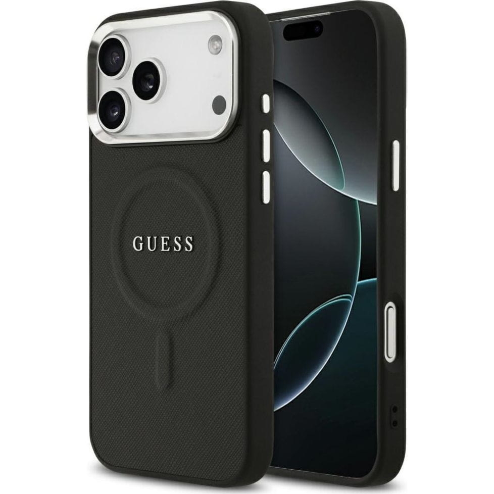Etui Guess Hardcase Classic Logo do MagSafe do iPhone 17 Pro Max, czarne