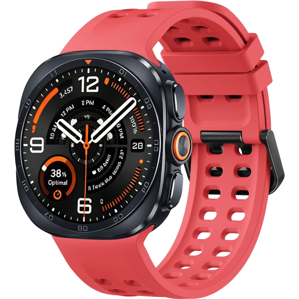 Pasek perforowany Tech-Protect Silicone Air do Galaxy Watch Ultra 2 / Ultra, jasnoczerwone