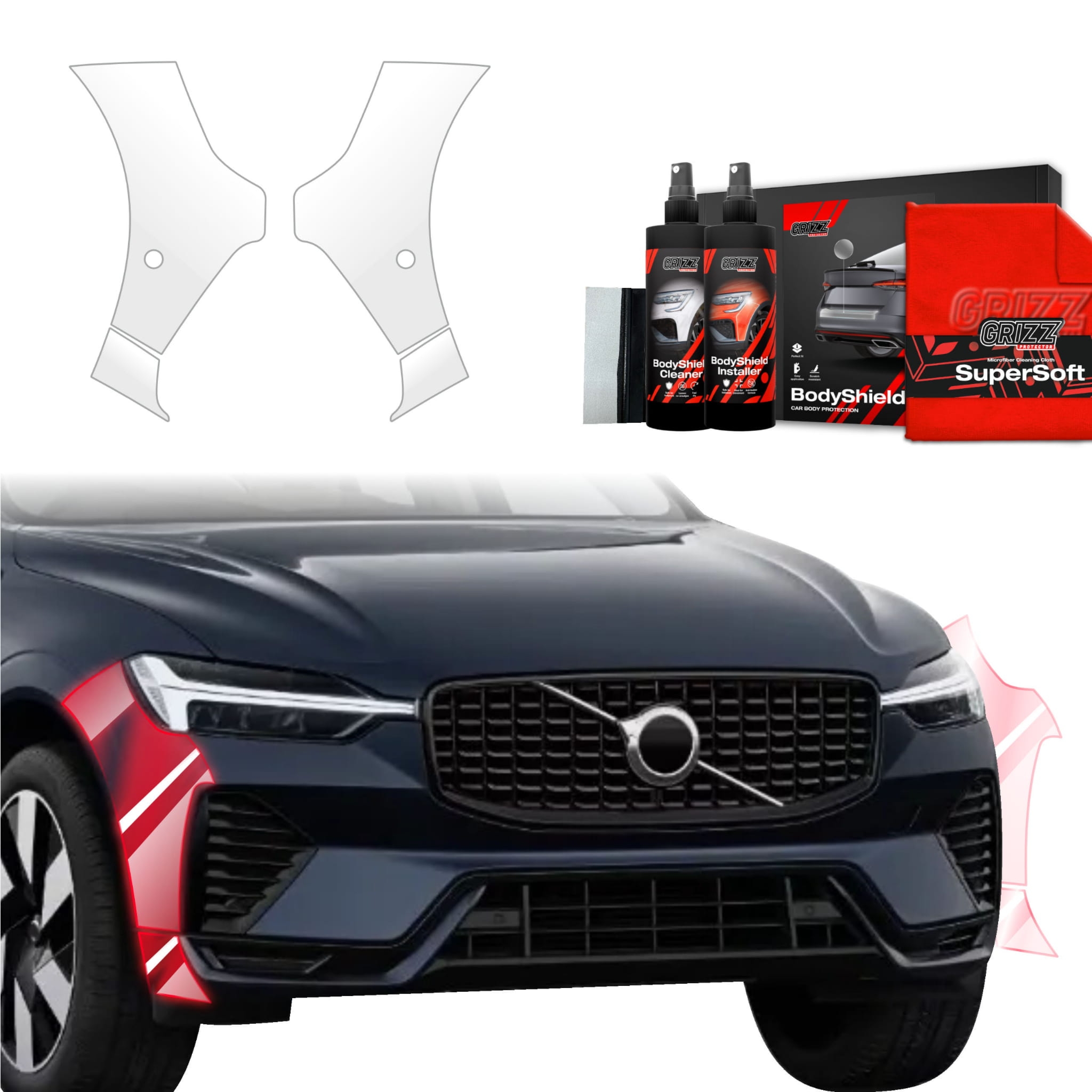 2w1 Folia ochronna Grizz Protector na zderzak do Volvo XC60 2 (2022-2026)