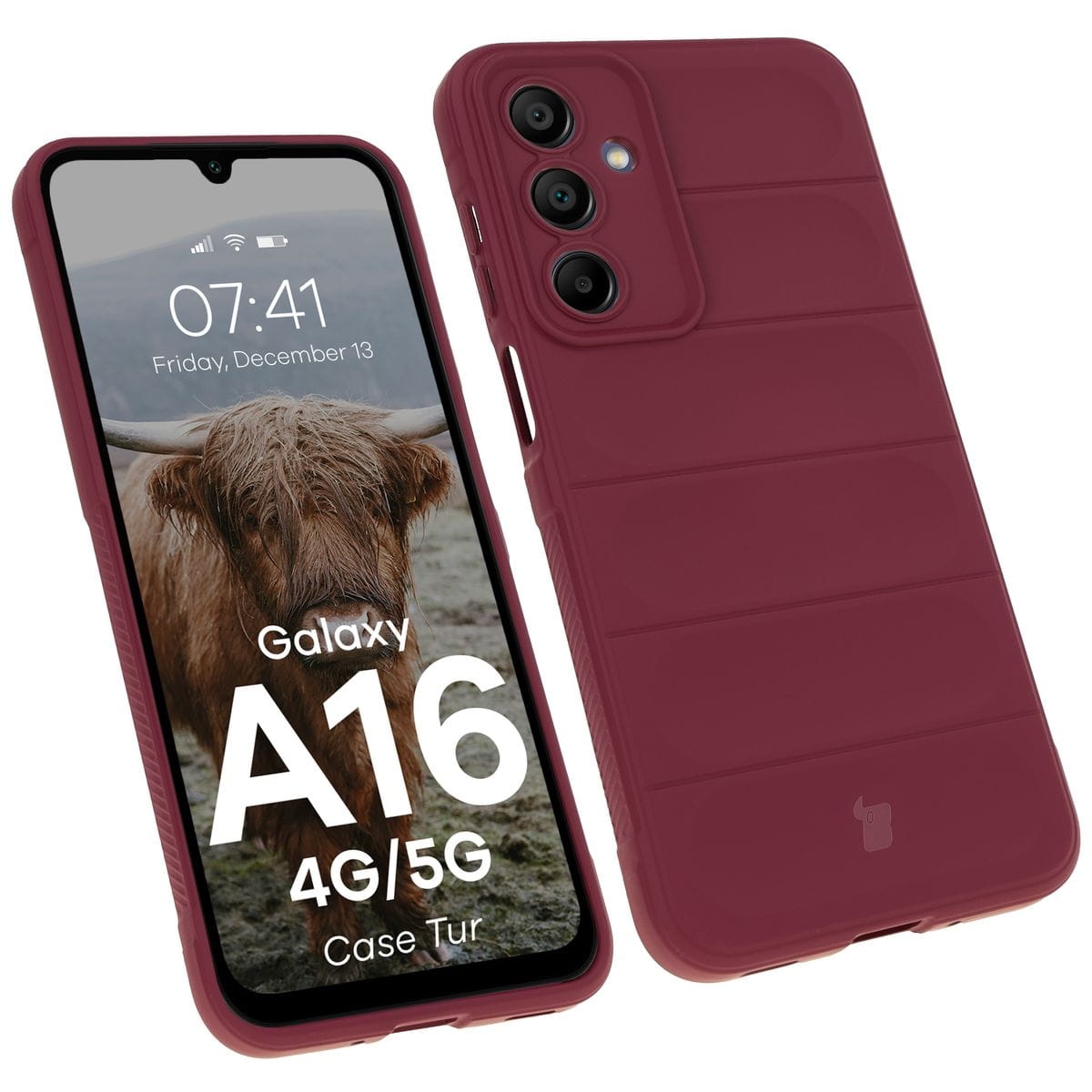 Image of Pancerne etui Bizon Case Tur do Galaxy A16 4G/5G, burgundowe