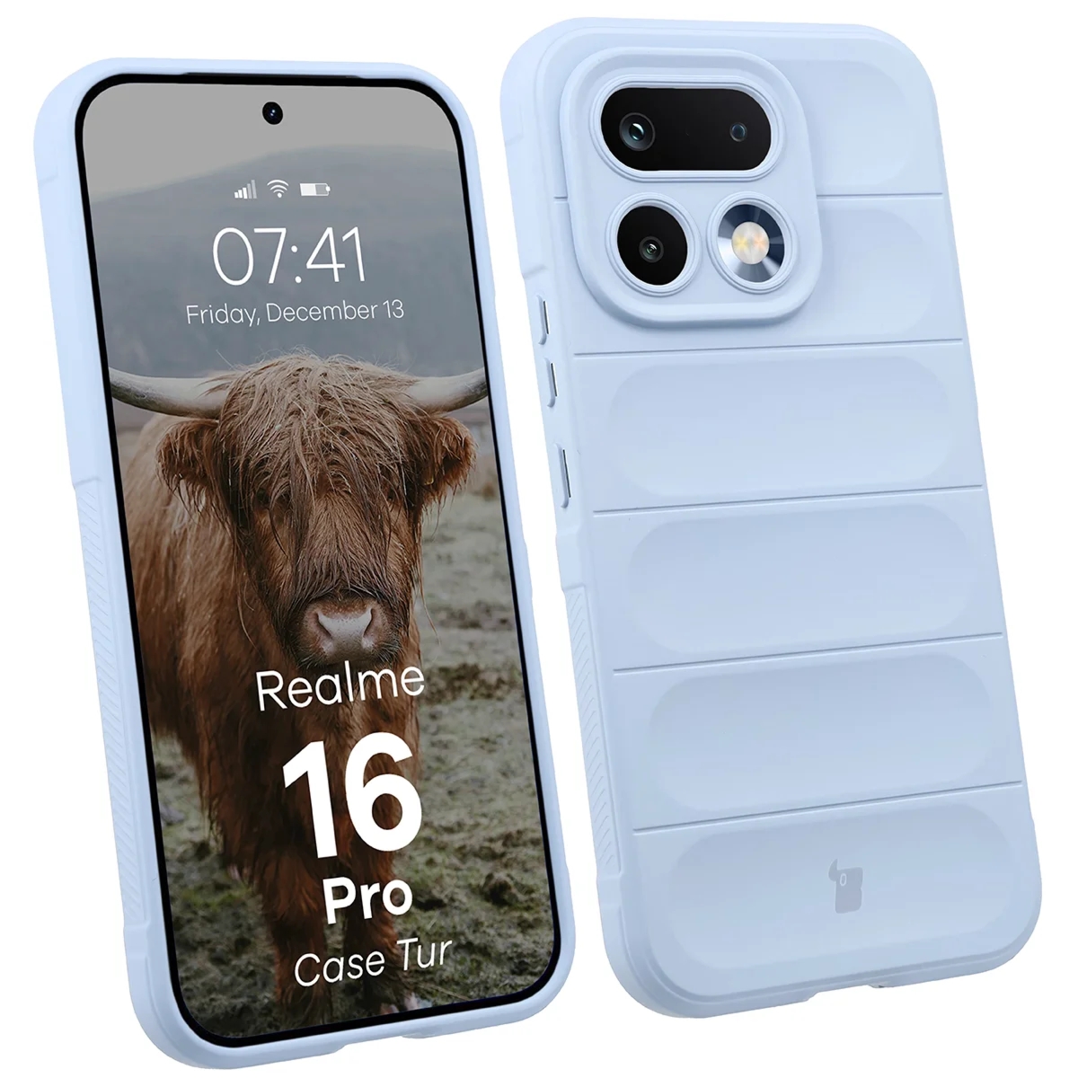 Pancerne etui Bizon Case Tur do Realme 16 Pro 5G, jasnoniebieskie