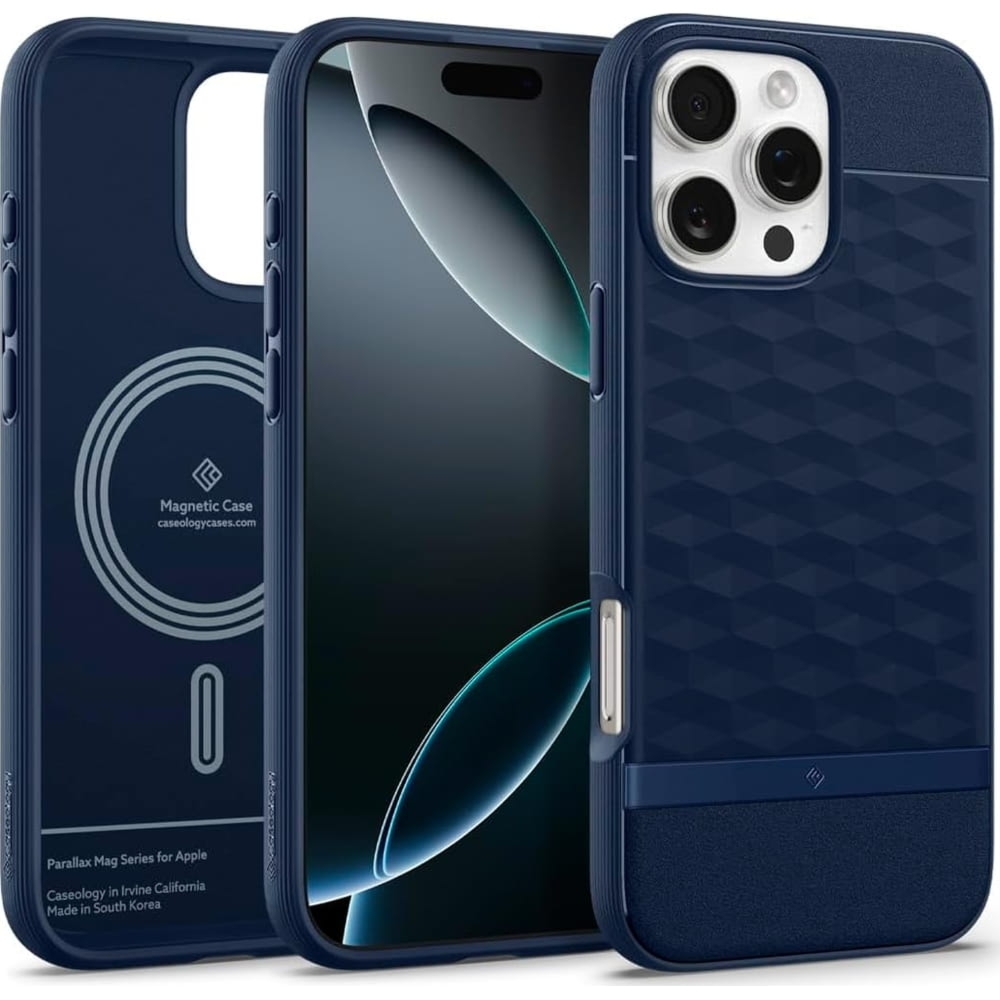 OUTLET: Etui Spigen Caseology Parallax Mag do MagSafe do iPhone 16 Pro, granatowe