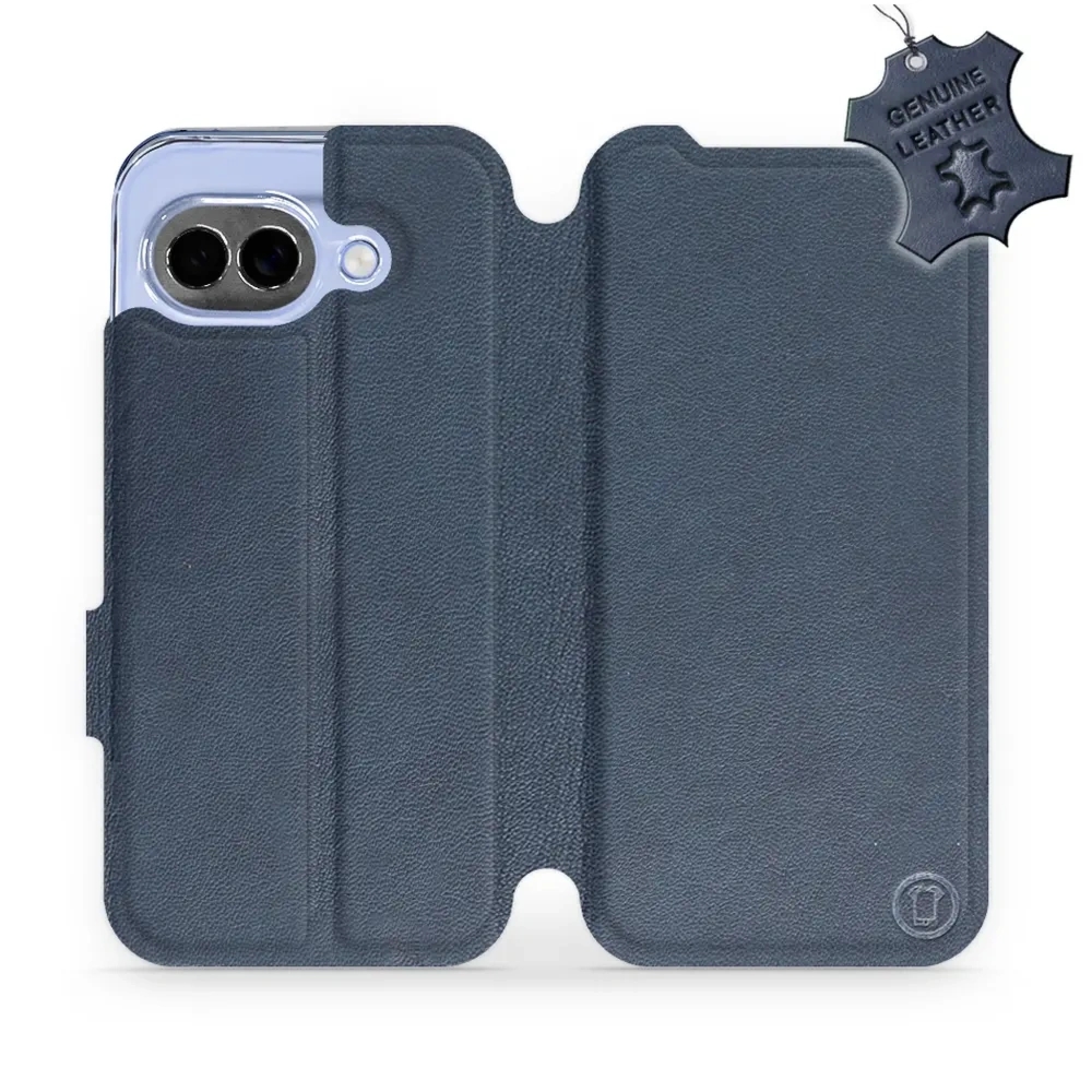 Etui z naturalnej skóry do Google Pixel 10a, Mobiwear Leather, granatowe