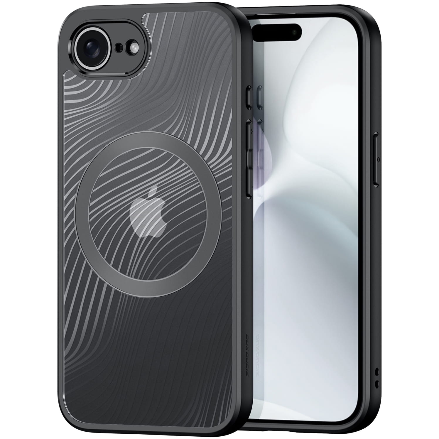 Etui Dux Ducis Aimo Mag do iPhone 17e / 16e, czarno-przezroczyste
