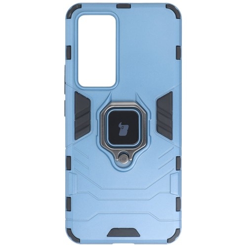 Image of Etui Bizon Case Armor Ring do VIVO Y76 5G, niebieskie