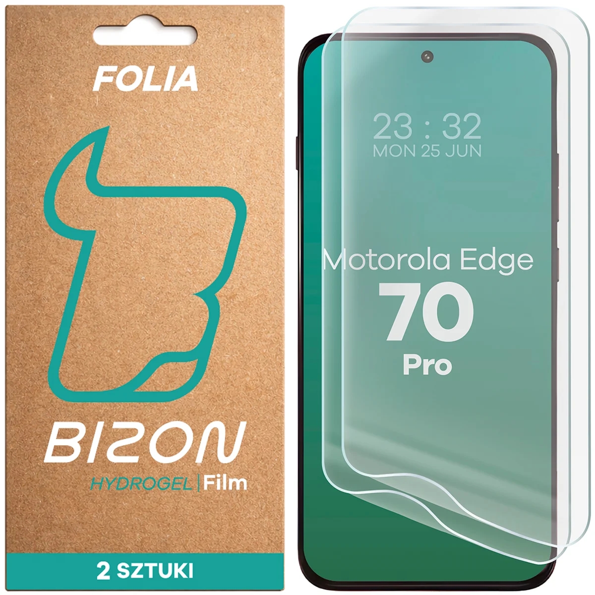Folia hydrożelowa na ekran Bizon Film Hydrogel Front Duo do Motorola Edge 70 Pro, 2 sztuki