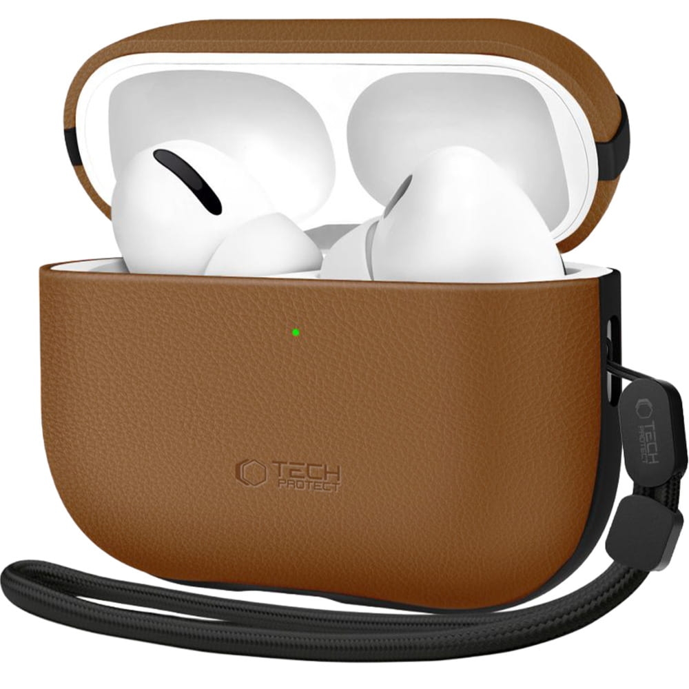 Etui Tech-Protect NaturalFit do AirPods Pro 3, brązowe