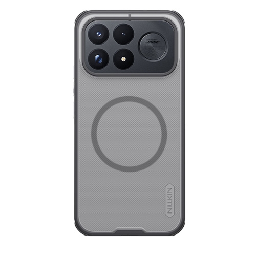 Etui Nillkin Frosted Shield Pro Magnetic do MagSafe do Xiaomi POCO F9 Ultra, przydymione z czarną ramką