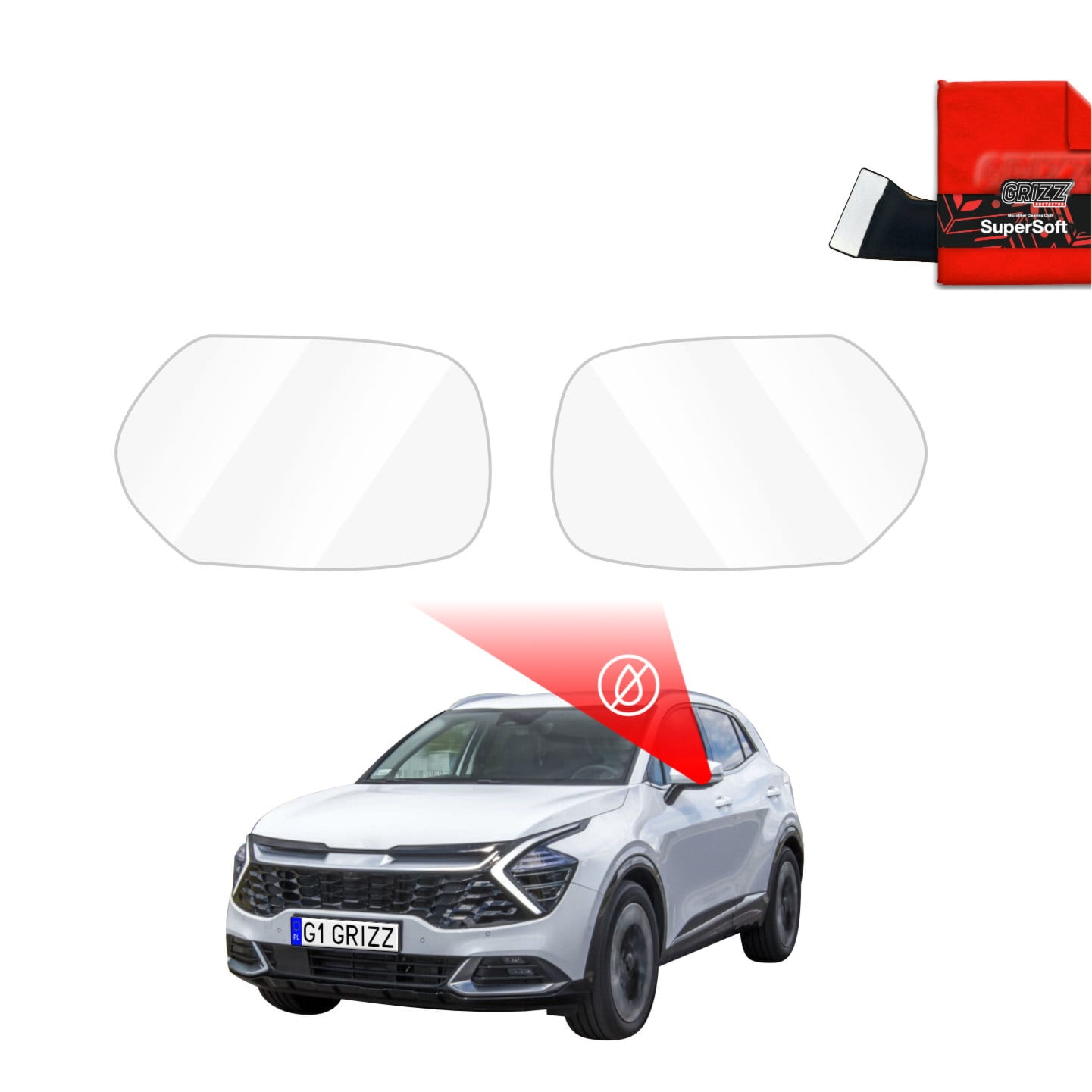 Folia przeciwdeszczowa Grizz Protector na lusterka do Kia Sportage 5 (2021-2025)