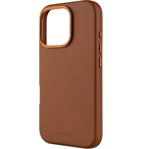 Image of Etui Fixed MagLeather do iPhone 16 Pro, brązowe