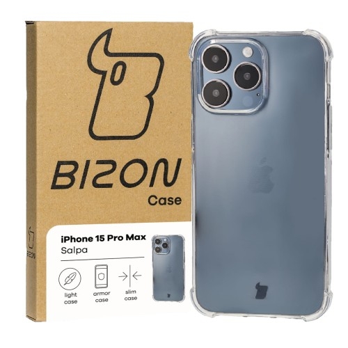 Image of Elastyczne etui Bizon Case Salpa do iPhone 15 Pro Max, przezroczyste