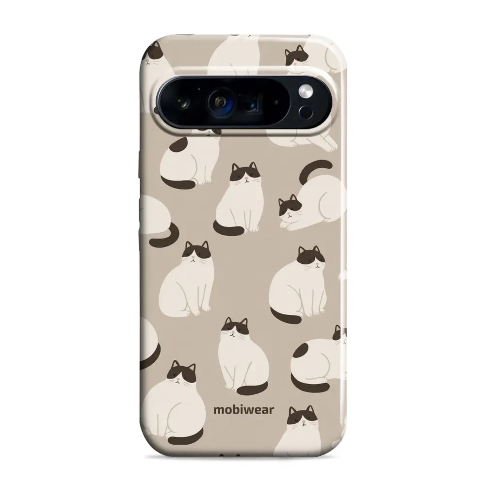 Etui ochronne do Google Pixel 9 Pro XL, Mobiwear Elite Pro, kawa miau