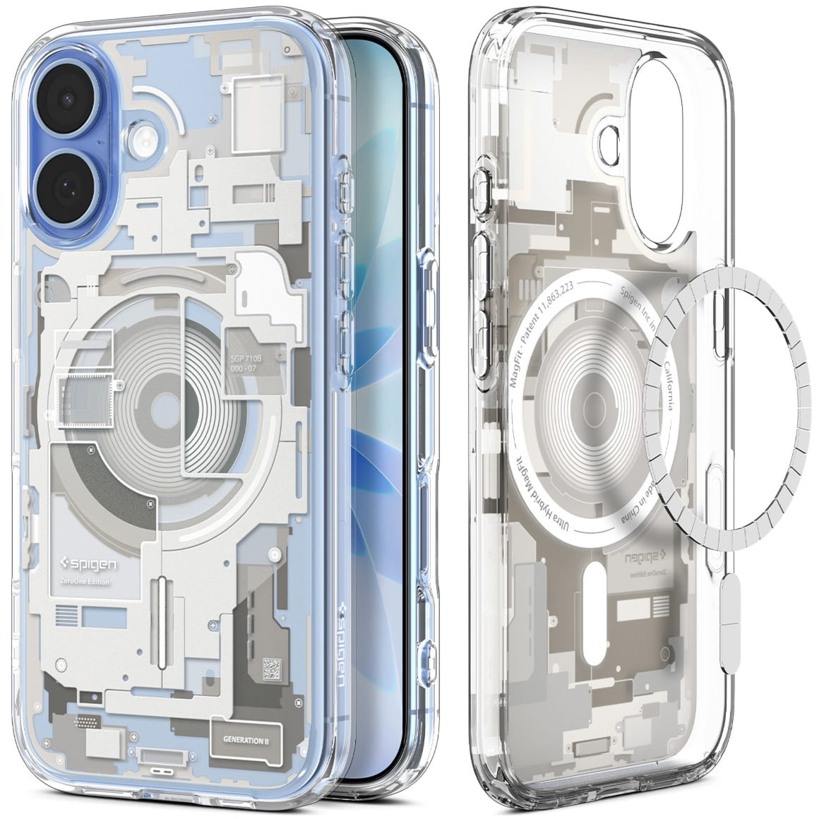 OUTLET: Etui Spigen Ultra Hybrid Mag do MagSafe do iPhone 17, beżowo-przezroczyste (Zero One)
