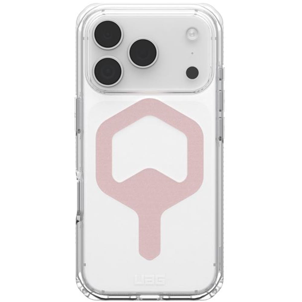 Etui pancerne Urban Armor Gear Plyo Mag do MagSafe do iPhone 17 Pro Max, przezroczysto-różowe