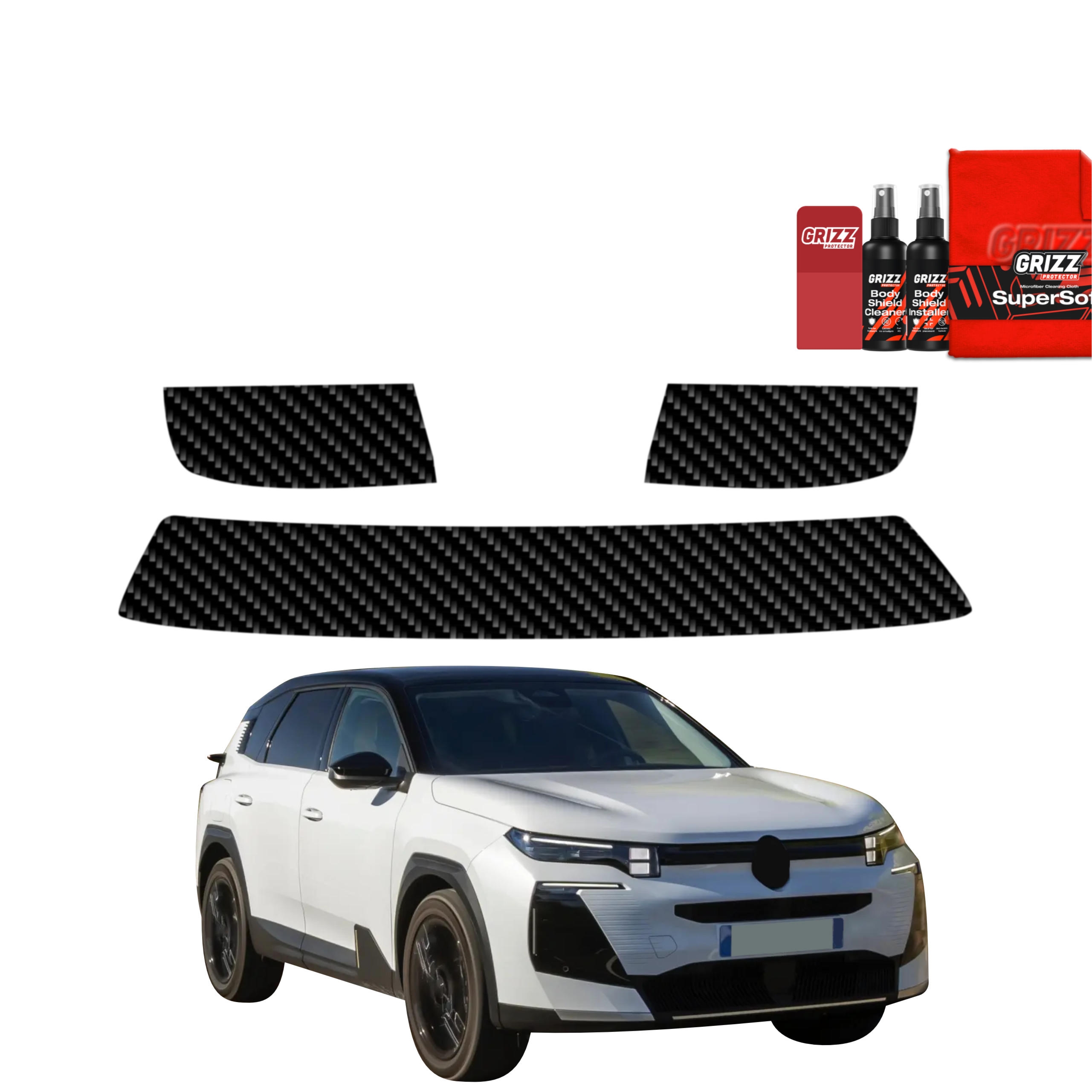 3w1 Karbonowa folia ochronna Grizz Protector na próg bagażnika Citroen C5 Aircross SUV (2025-2026)