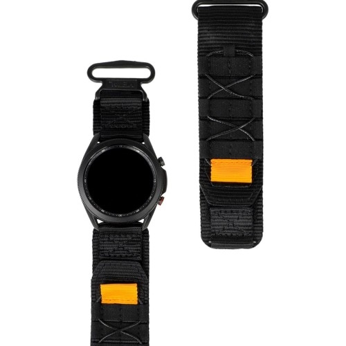 Image of Sportowy pasek do zegarka Bizon Strap Watch Adventure do Galaxy Watch 22mm, czarny