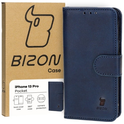 Image of Etui Bizon Case Pocket do Apple iPhone 13 Pro, granatowe