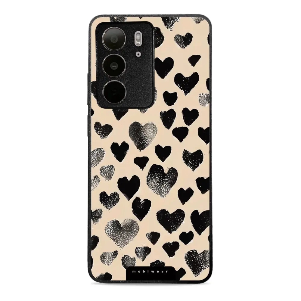 Etui ochronne do Realme C75 4G, Mobiwear Glossy Case, beżowa miłość