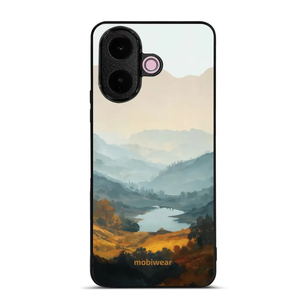 Etui ochronne do vivo V60 Lite 5G, Mobiwear Glossy Case, jezioro w dolinie